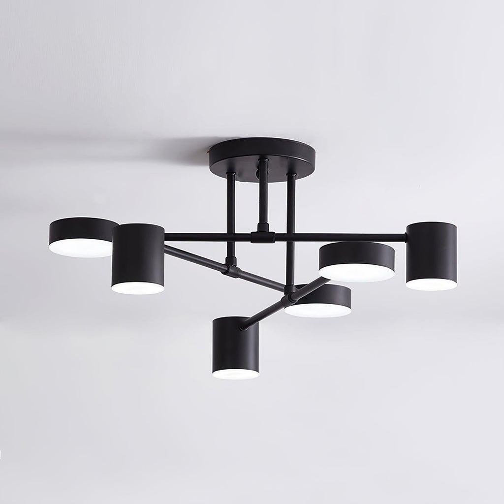 Modern Brass Globe LED Sputnik Ceiling Light 6-Light