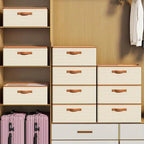 Stackable Storage Bin with Dividers for Closet Organization – Foldable Fabric Storage Container for Clothes and Accessories