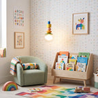 Stacked Geometric Glass Pendant Light, Colorful