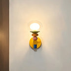 Stacked Geometric Glass Wall Sconce, Colorful