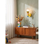 Stacked Geometric Glass Wall Sconce, Colorful