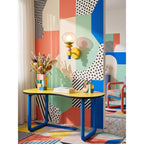 Stacked Geometric Glass Wall Sconce, Colorful
