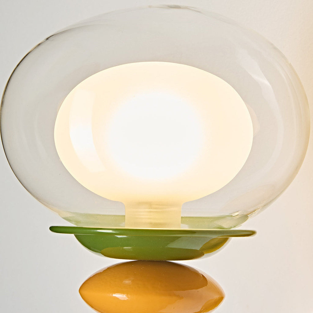 Stacked Geometric Glass Wall Sconce, Colorful