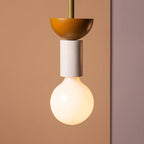 Stacked Wood Pendant Lamp, Mid-Century Style