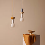 Stacked Wood Pendant Lamp, Mid-Century Style