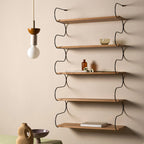 Stacked Wood Pendant Lamp, Mid-Century Style