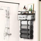 UrbanShelf: Towel Holder for Bathroom – modern wall mount with shelf, decorative & multifunctional for towels & bathroom textiles