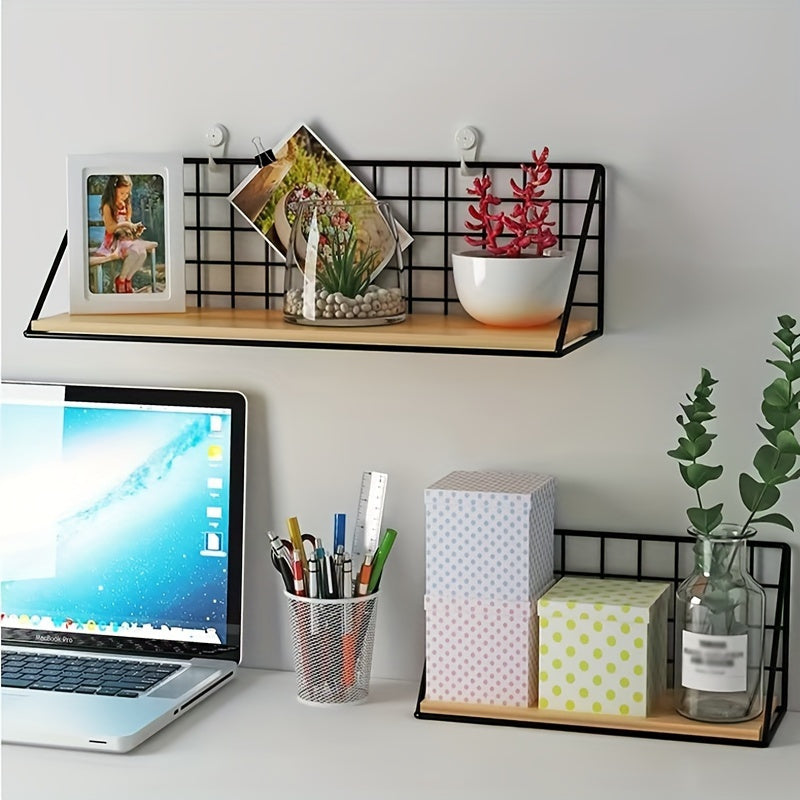 SteelDecor: Metal Wall Shelf – Space-saving, Decorative & Floating Without Drilling for Bathroom & Living Room