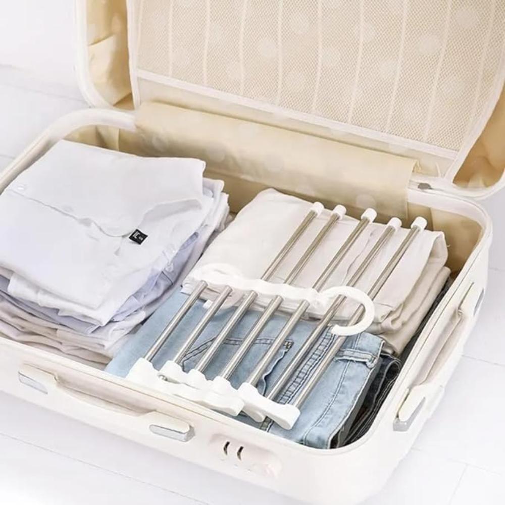 SteelLine: Trouser Hanger with 5 Bars – Durable, Non-Slip & Perfect for Jeans, Suits & Dress Pants