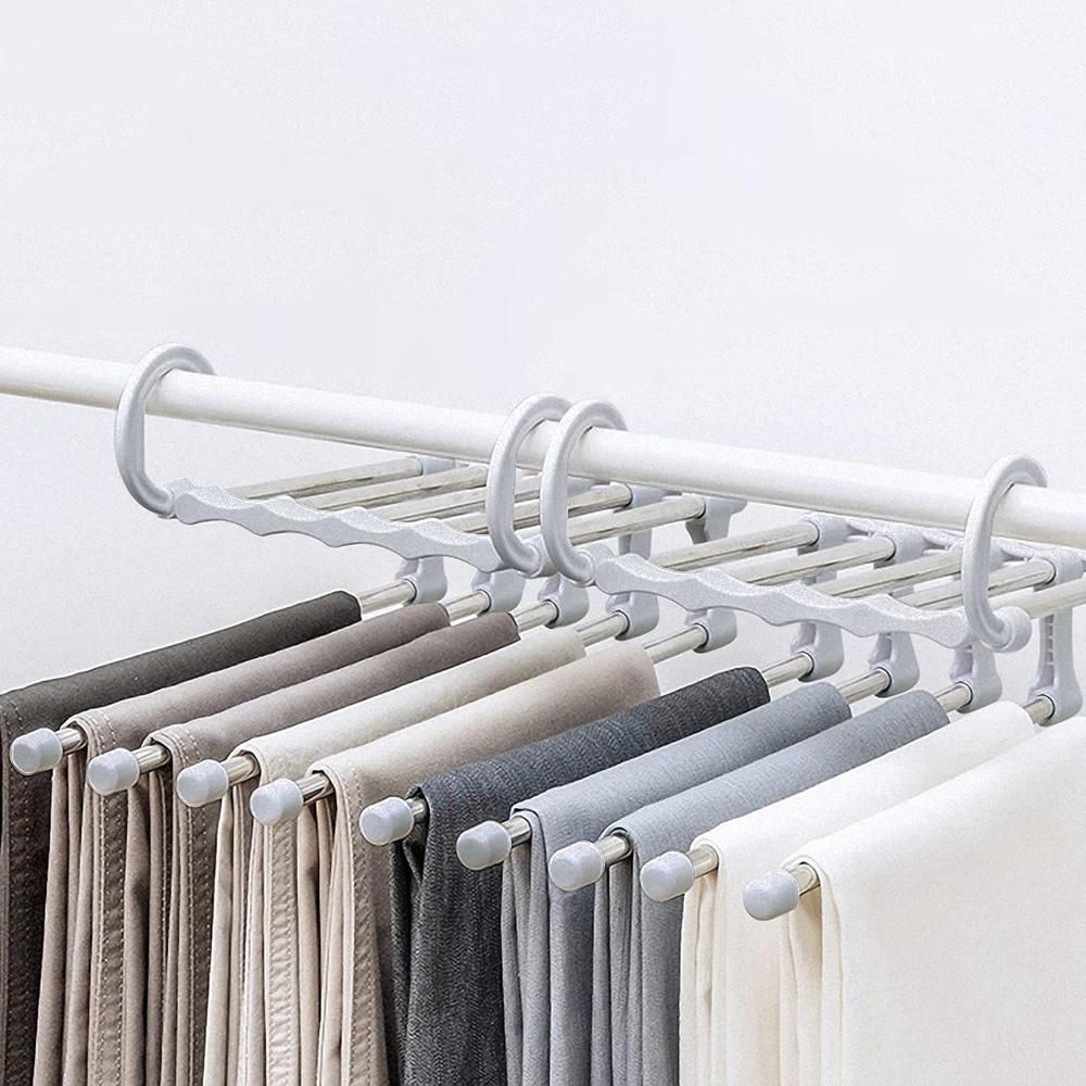 SteelLine: Trouser Hanger with 5 Bars – Durable, Non-Slip & Perfect for Jeans, Suits & Dress Pants