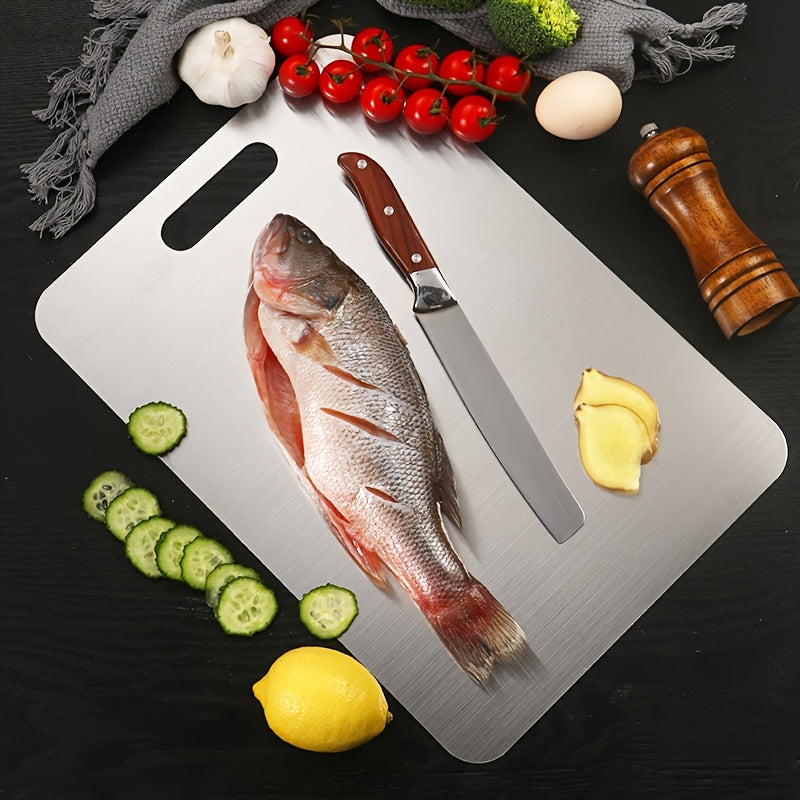 Stainless Steel Cutting Board Durable Steel Easy Clean Food Safe