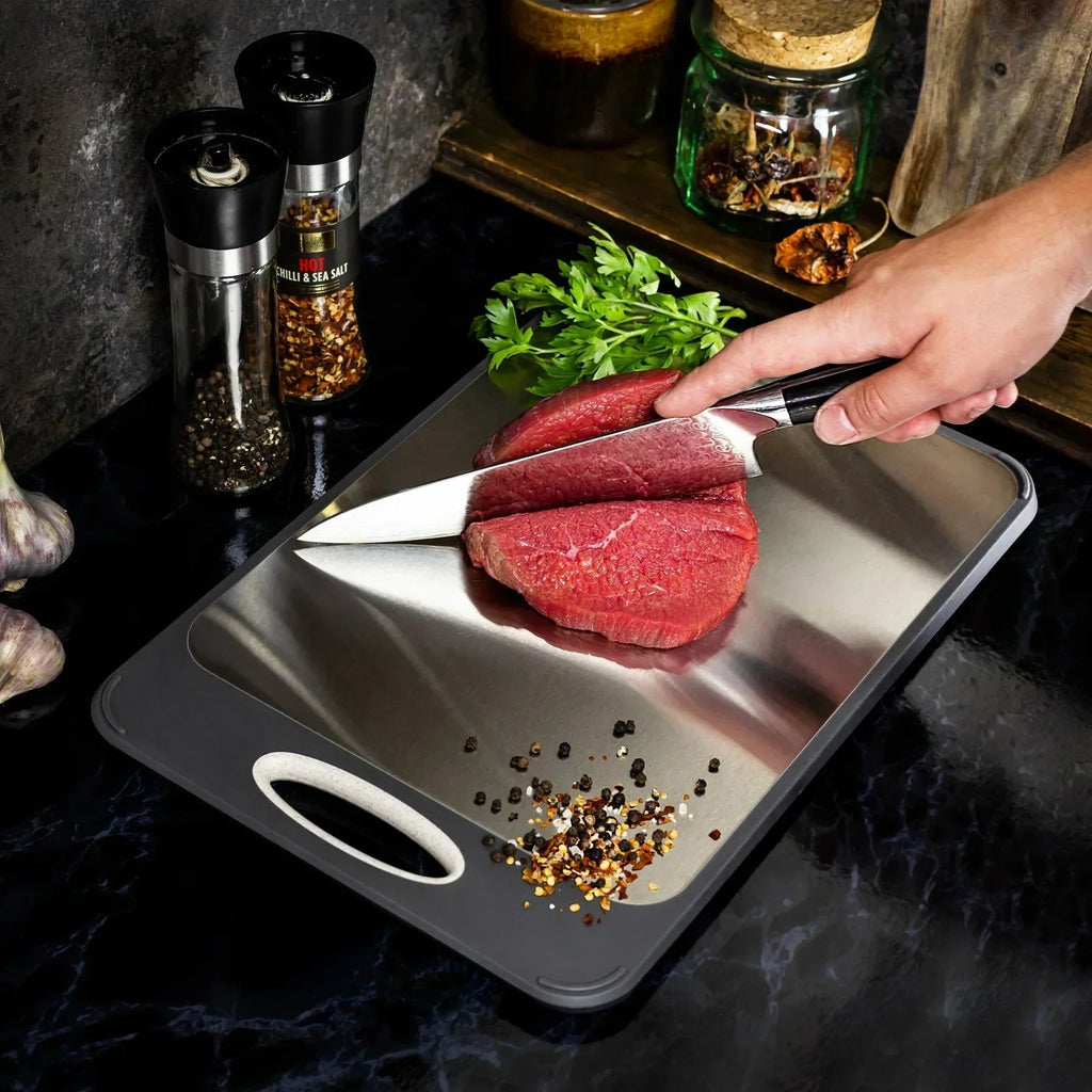 Cutting Board with Non Slip Handle Smooth Hygienic Surface