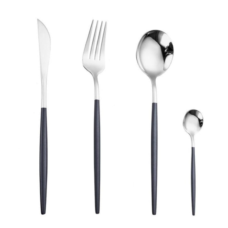 Stainless Steel Silverware Set Food Grade Reusable Mirror Finish Utensils