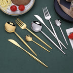 Stainless Steel Silverware Set Food Grade Reusable Mirror Finish Utensils
