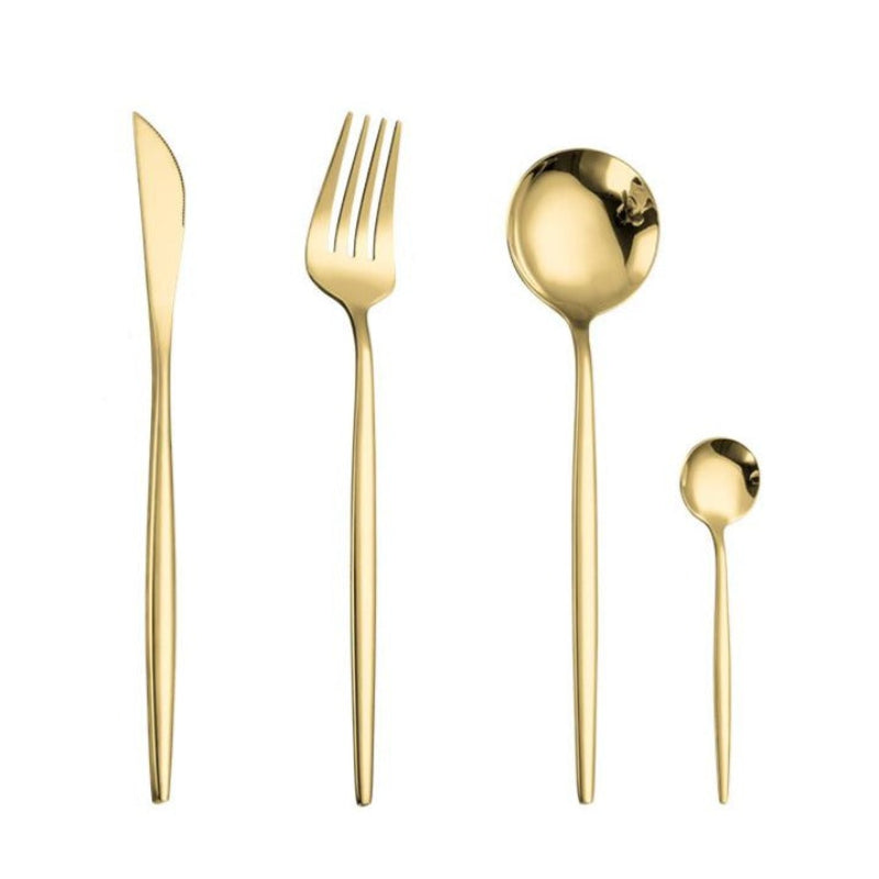 Stainless Steel Silverware Set Food Grade Reusable Mirror Finish Utensils