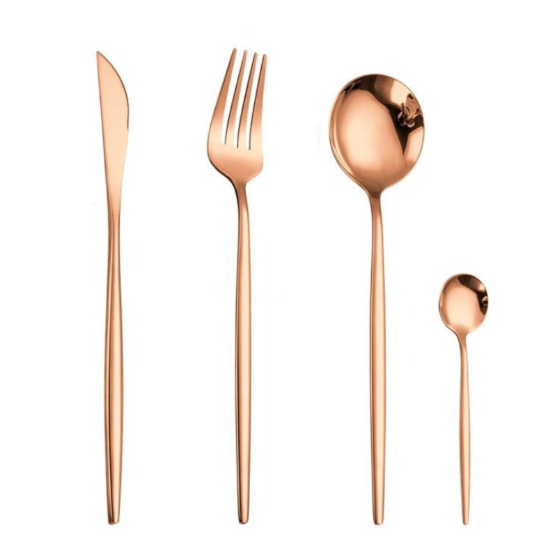 Stainless Steel Silverware Set Food Grade Reusable Mirror Finish Utensils