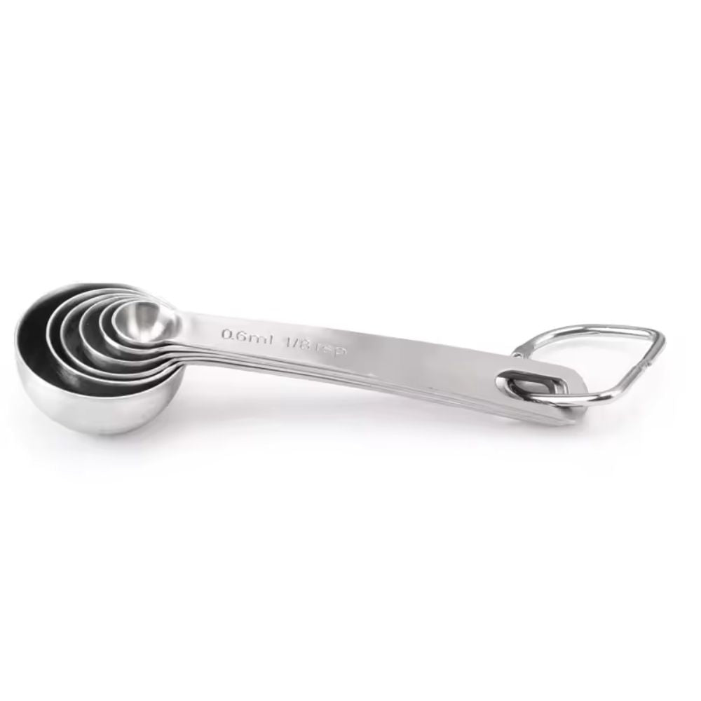 Measuring Spoon Set, 6 Piece, Metric Capacity, Hanging Handle