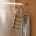 Pants Hanger Stainless Steel Multi Layer Closet Organizer Silver