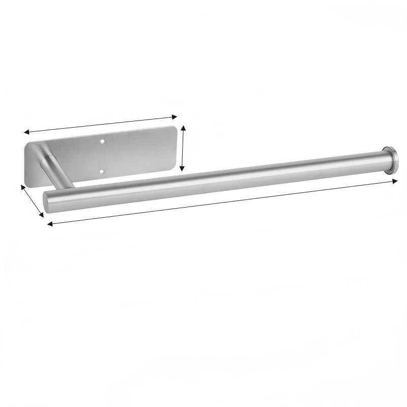 Paper Towel Holder Stainless Steel Wall Mounted Adhesive Installation