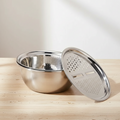 Vegetable Slicer and Colander Set, 3 in 1 Design, Multi Blade Grater, Washing Basin
