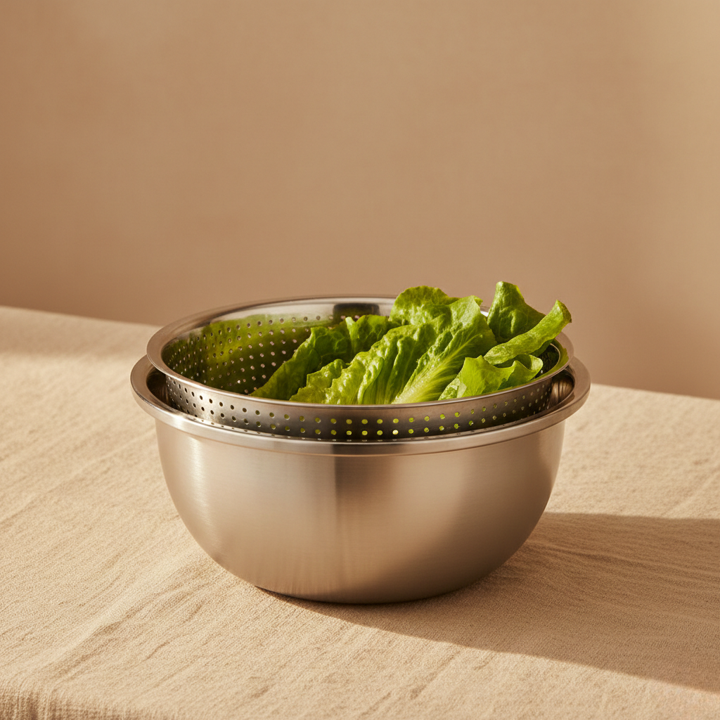 Vegetable Slicer and Colander Set, 3 in 1 Design, Multi Blade Grater, Washing Basin