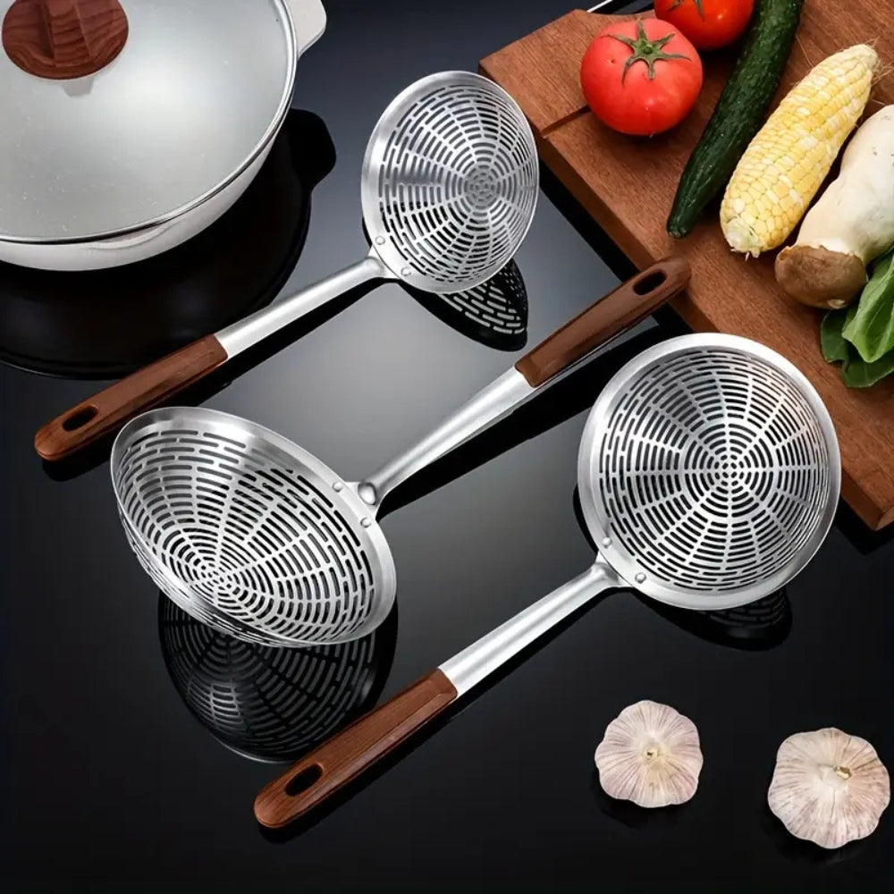 Skimmer Strainer, Long Handle, Round Basket, Hanging Hole