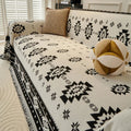 Tribal Harmony: Sofa Cover in Soft Chenille with Reversible Boho-Tribal Pattern – for Sofa & Living Room