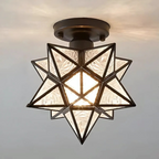 LED Ceiling Light Star Shaped Tri Color E27 for Hallways and Entryways