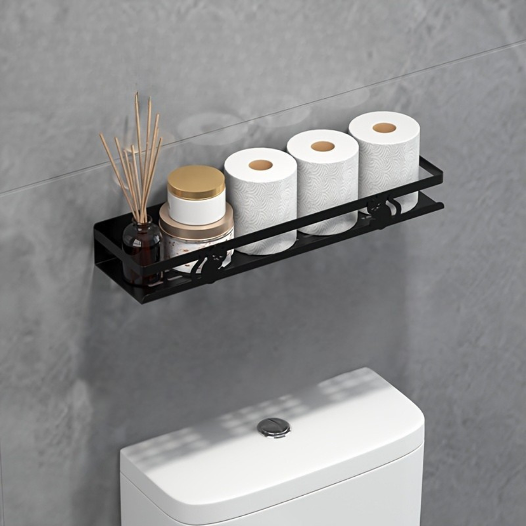 StarkerRaum: Wall Shelf for Bathroom – Durable Cast Iron Shelf, Multifunctional & Stable for Shower & Bathroom Organization