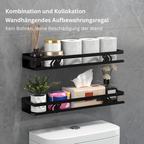 StarkerRaum: Wall Shelf for Bathroom – Durable Cast Iron Shelf, Multifunctional & Stable for Shower & Bathroom Organization