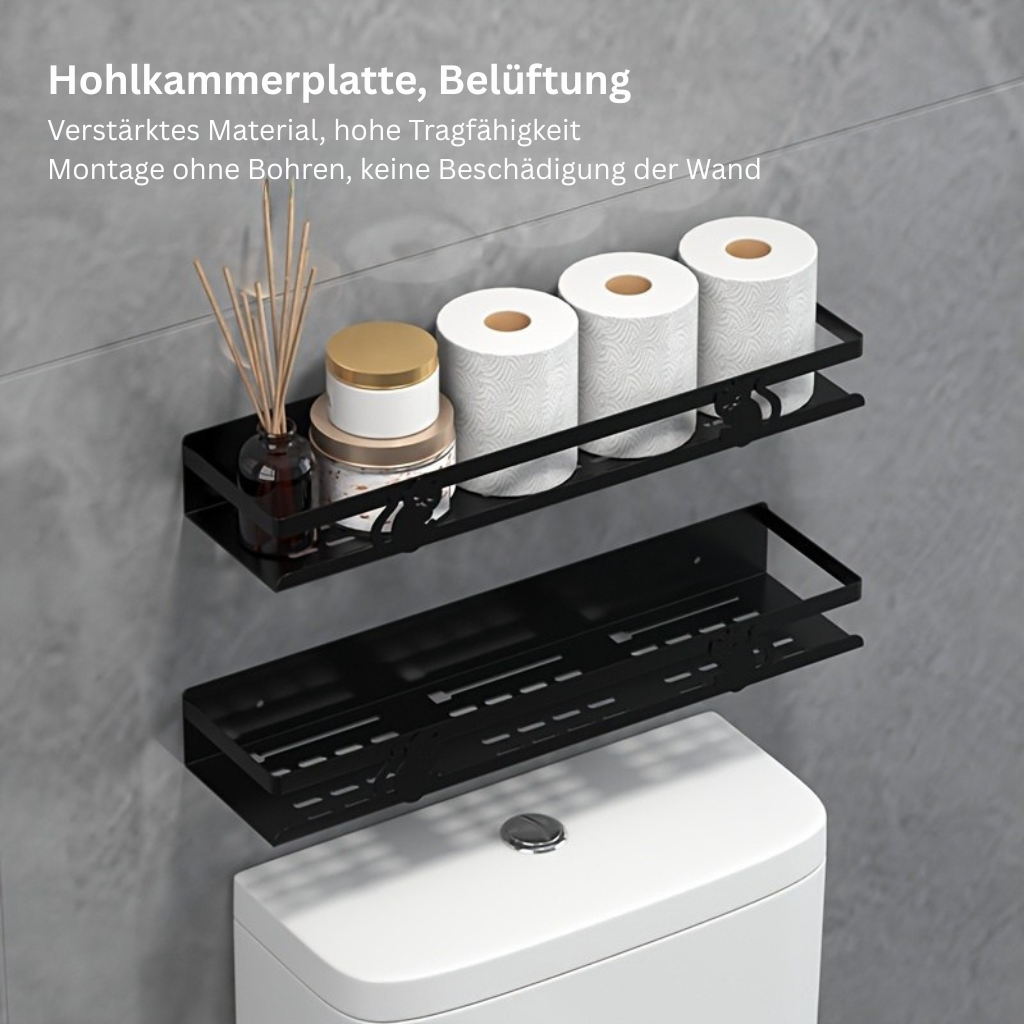StarkerRaum: Wall Shelf for Bathroom – Durable Cast Iron Shelf, Multifunctional & Stable for Shower & Bathroom Organization