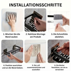 StarkerZwilling: Wall Shelves for Bathroom – Modern Double Shelf Made of Space Aluminum, Sturdy & Decorative for Cosmetics & Shower Gel