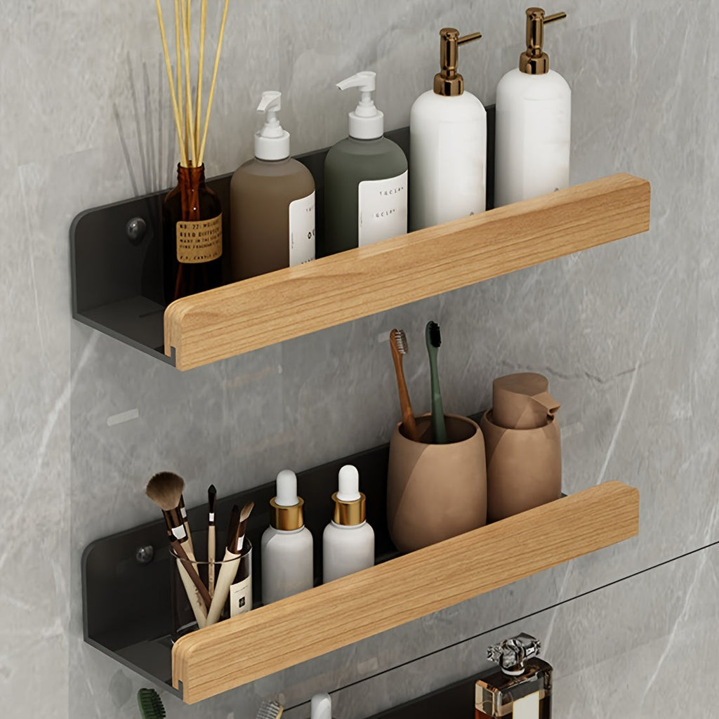 StrongTray: Wall Shelf Shower – Modern Wrought Iron Shelf, Stable & Floating Without Drilling for Bathroom Organization
