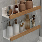 StrongTray: Wall Shelf Shower – Modern Wrought Iron Shelf, Stable & Floating Without Drilling for Bathroom Organization
