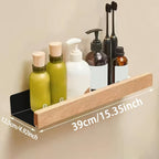 StrongTray: Wall Shelf Shower – Modern Wrought Iron Shelf, Stable & Floating Without Drilling for Bathroom Organization