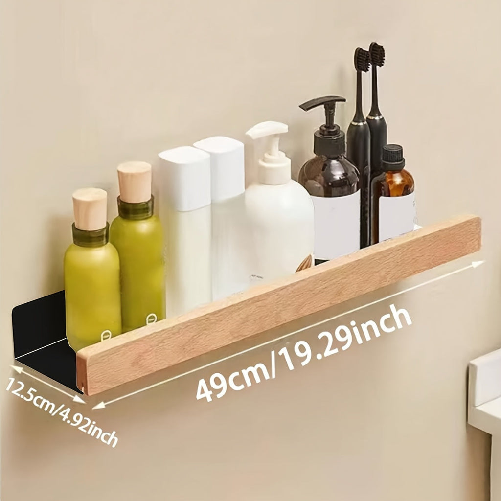 StrongTray: Wall Shelf Shower – Modern Wrought Iron Shelf, Stable & Floating Without Drilling for Bathroom Organization