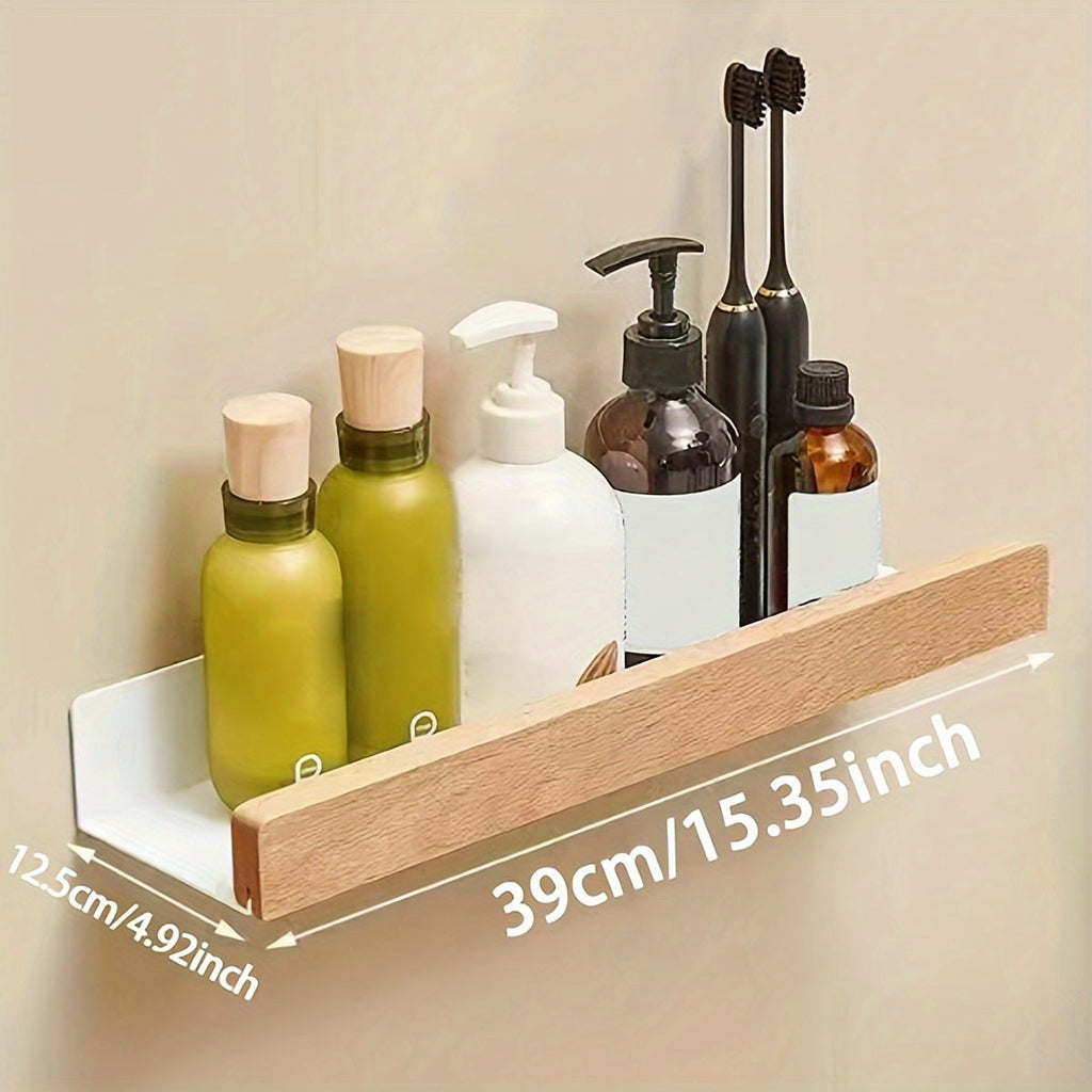 StrongTray: Wall Shelf Shower – Modern Wrought Iron Shelf, Stable & Floating Without Drilling for Bathroom Organization