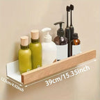 StrongTray: Wall Shelf Shower – Modern Wrought Iron Shelf, Stable & Floating Without Drilling for Bathroom Organization
