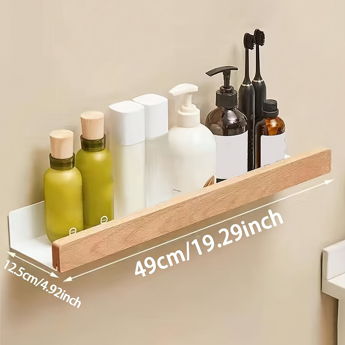 StrongTray: Wall Shelf Shower – Modern Wrought Iron Shelf, Stable & Floating Without Drilling for Bathroom Organization