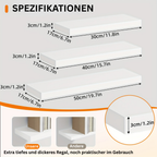 StorageWood: Wall Shelves Hanging – Stable, Decorative & Space-Saving with Solid Wood Design for Living Room & Kitchen