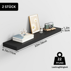 StorageWood: Wall Shelves Hanging – Stable, Decorative & Space-Saving with Solid Wood Design for Living Room & Kitchen