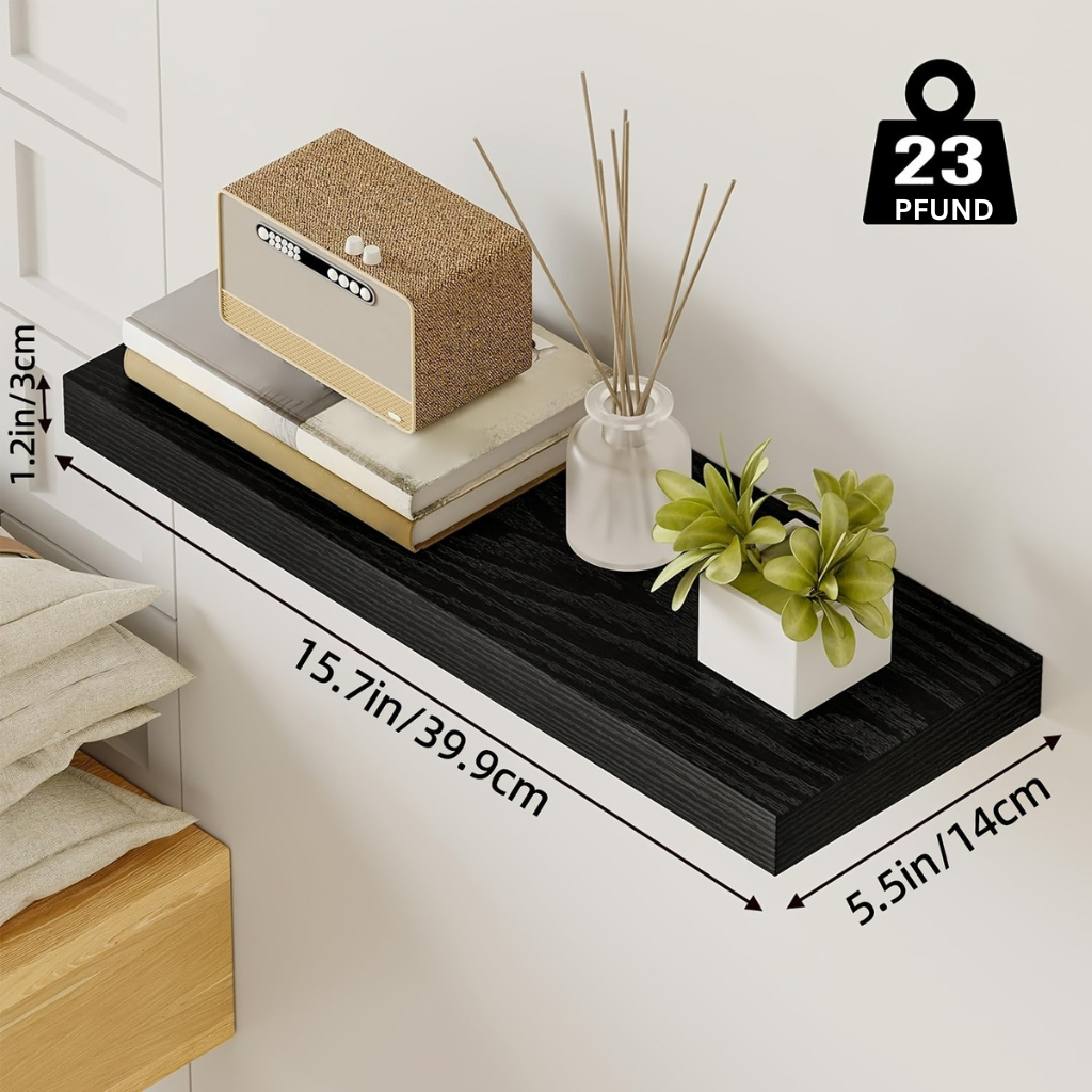 StorageWood: Wall Shelves Hanging – Stable, Decorative & Space-Saving with Solid Wood Design for Living Room & Kitchen