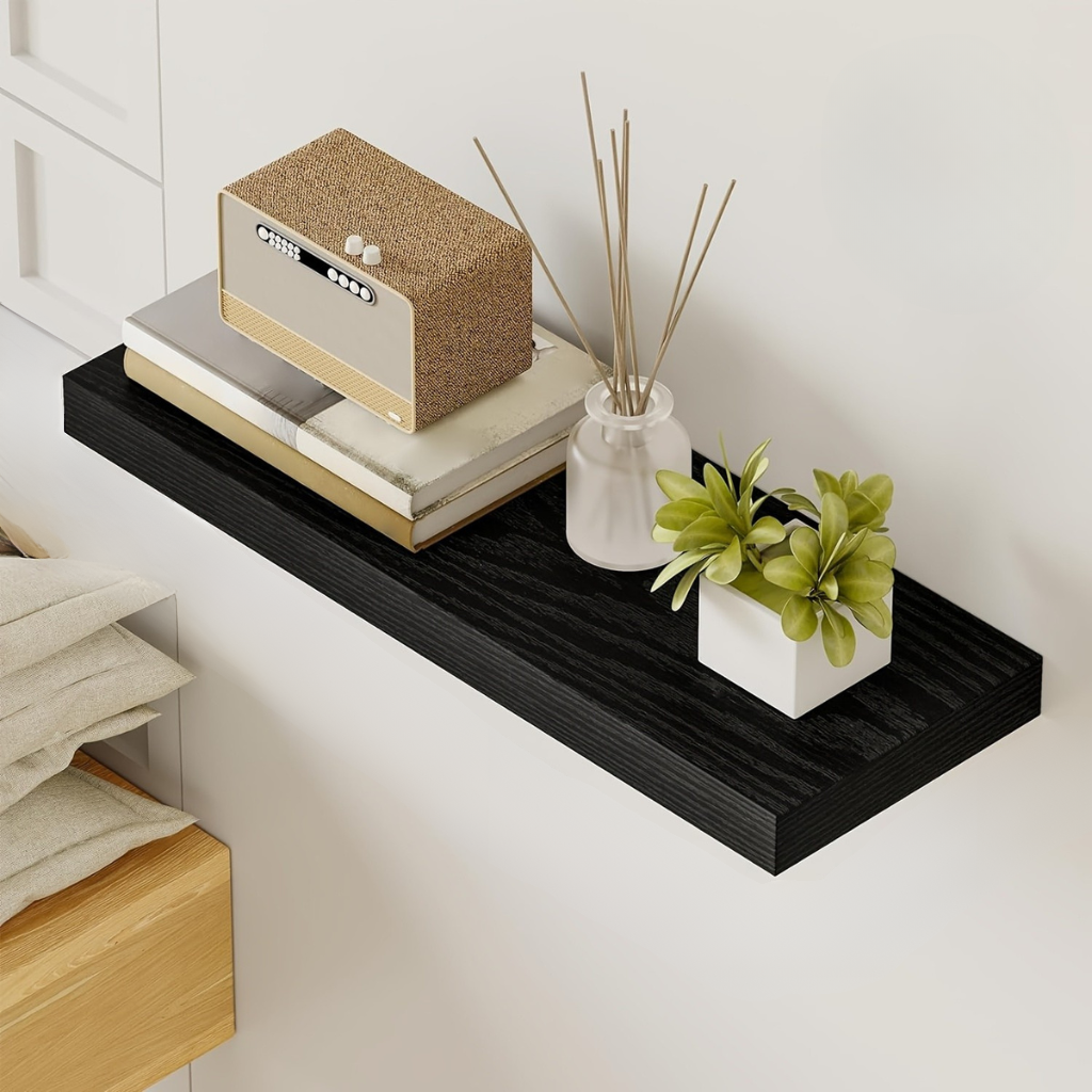 StorageWood: Wall Shelves Hanging – Stable, Decorative & Space-Saving with Solid Wood Design for Living Room & Kitchen