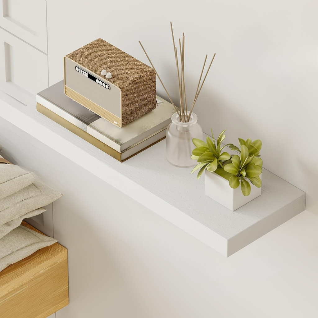 StorageWood: Wall Shelves Hanging – Stable, Decorative & Space-Saving with Solid Wood Design for Living Room & Kitchen