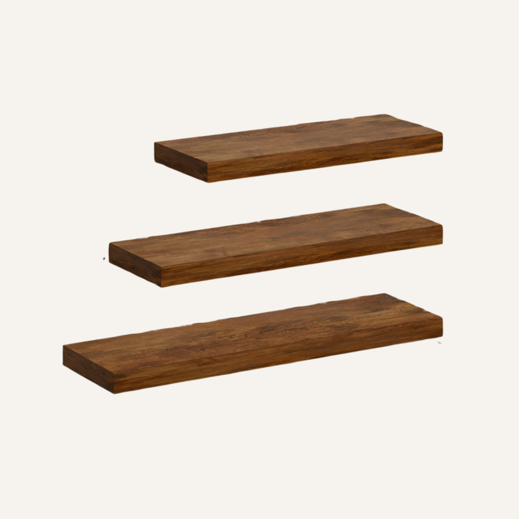 StorageWood: Wall Shelves Hanging – Stable, Decorative & Space-Saving with Solid Wood Design for Living Room & Kitchen