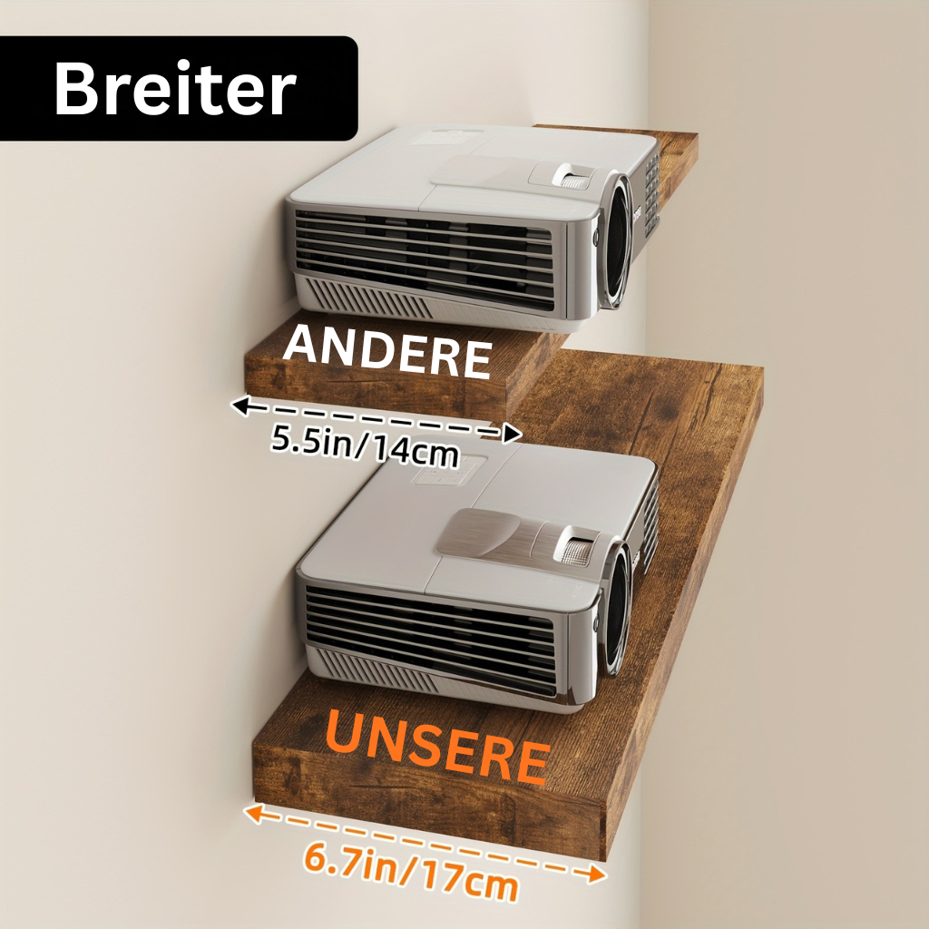 StorageWood: Wall Shelves Hanging – Stable, Decorative & Space-Saving with Solid Wood Design for Living Room & Kitchen
