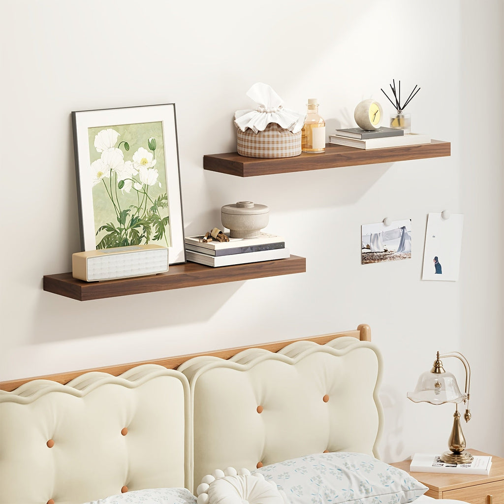StorageWood: Wall Shelves Hanging – Stable, Decorative & Space-Saving with Solid Wood Design for Living Room & Kitchen