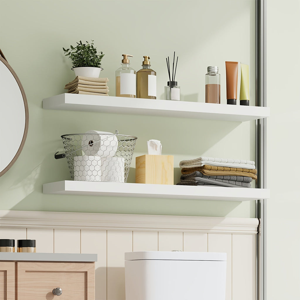 StorageWood: Wall Shelves Hanging – Stable, Decorative & Space-Saving with Solid Wood Design for Living Room & Kitchen