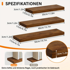 StorageWood: Wall Shelves Hanging – Stable, Decorative & Space-Saving with Solid Wood Design for Living Room & Kitchen