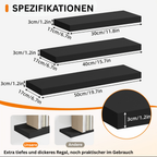StorageWood: Wall Shelves Hanging – Stable, Decorative & Space-Saving with Solid Wood Design for Living Room & Kitchen